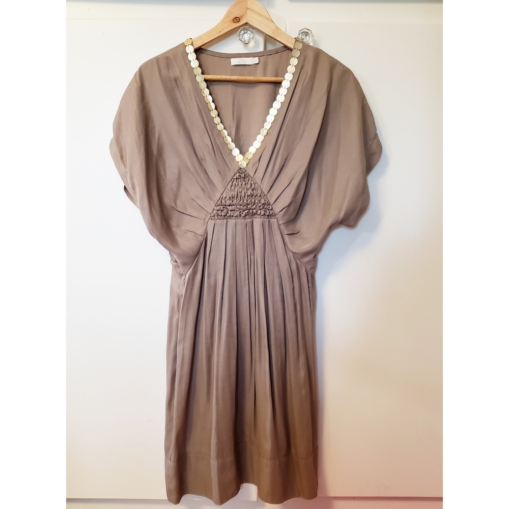 Bronze/Taupe silky tunic or dress.